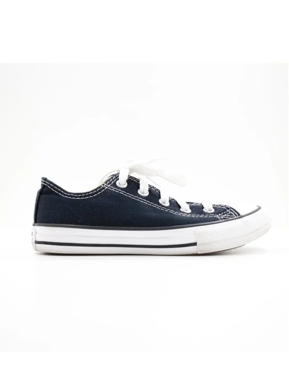 Converse Chuck Taylor All Star Black Canvas Low Top Sneakers - Kids' 13